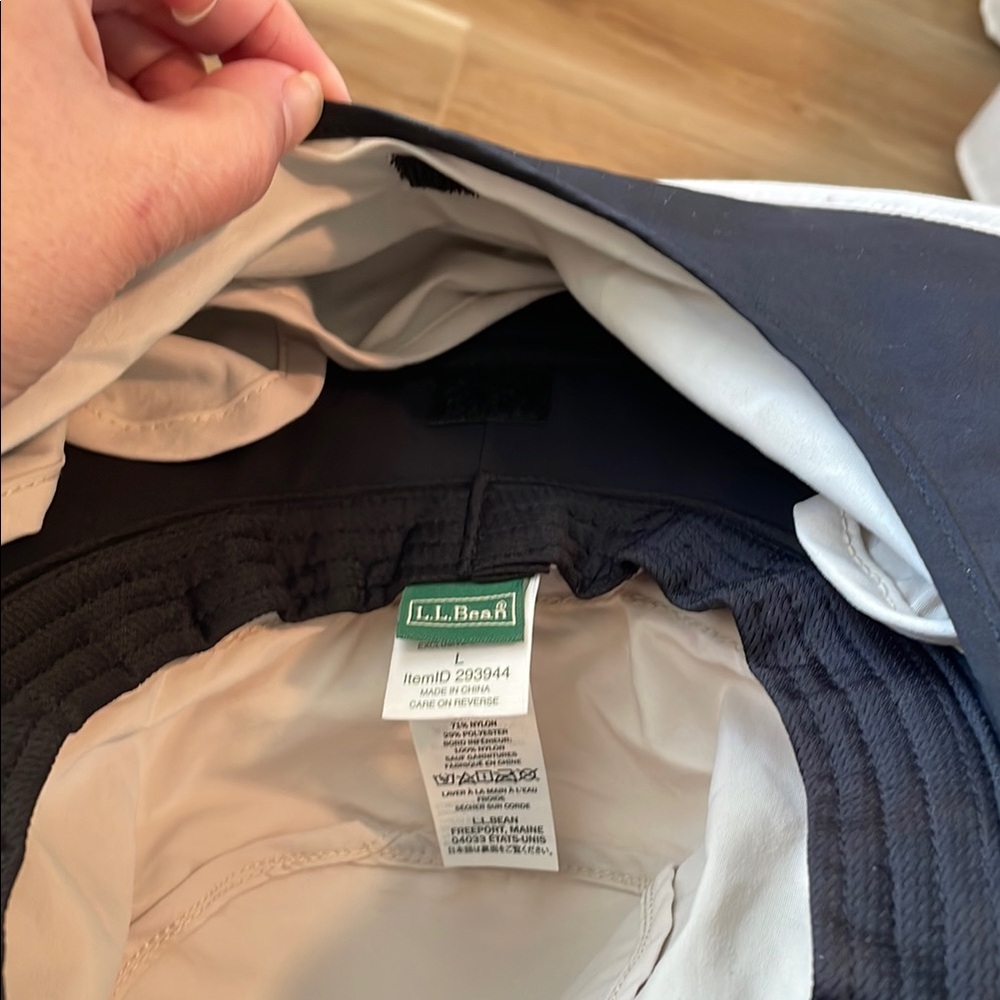 L.L. Bean Tan SunSmart Bucket Hat with Neck Flap and Neck Strap size Large - Picture 5 of 10